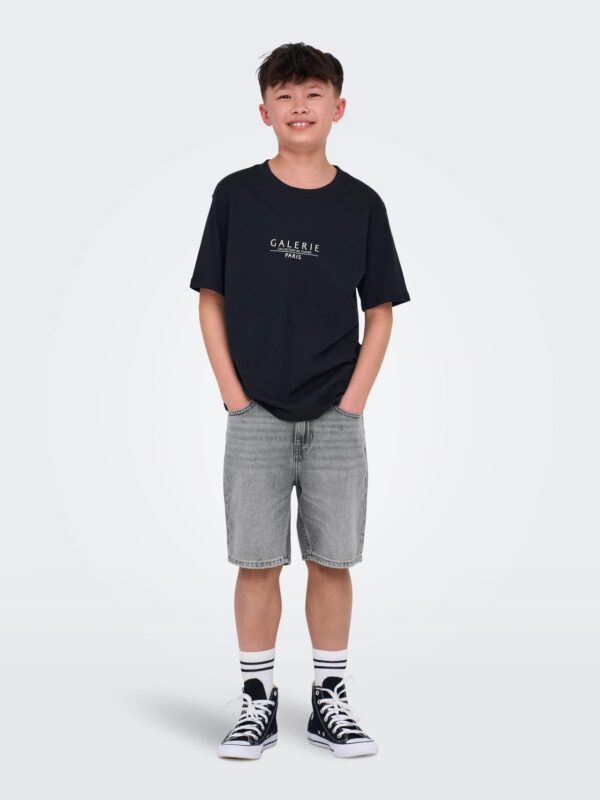 Only OSJEDGE Mid rise Straight fit Shorts Grey Denim