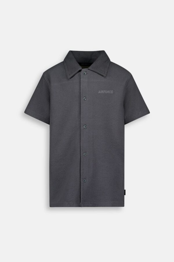 AIRFORCE WOVEN  SHORT SLEEVE SHIRT Pewter