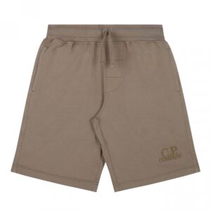 C.P. Company Beige Logo Print Shorts