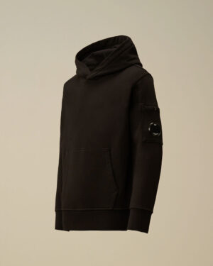 C.P. Company Fleece Hooded Lens Sweatshirt Black