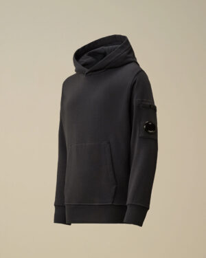 C.P. Company Fleece Hooded Lens Sweatshirt Total Eclipse Blue