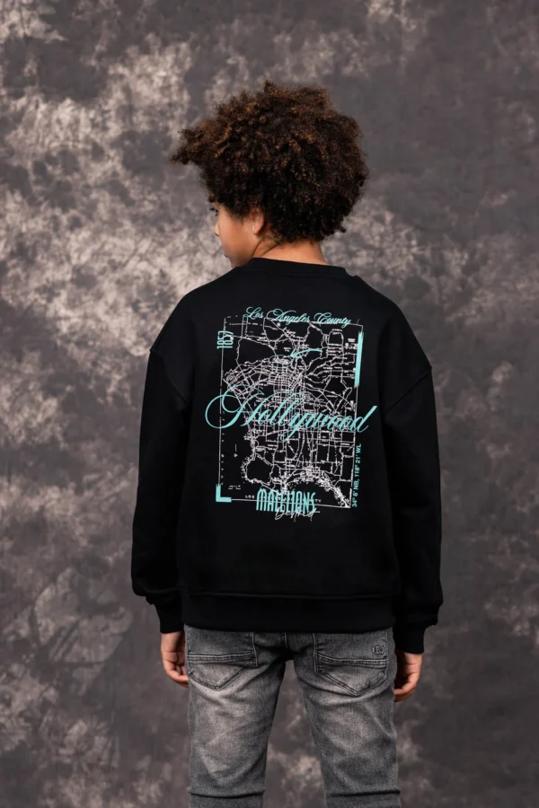 Malelions Hollywood Map Sweater Black - Image 2