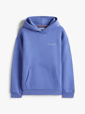 Tommy Hilfiger Regular fit fleece hoodie soft sapphire