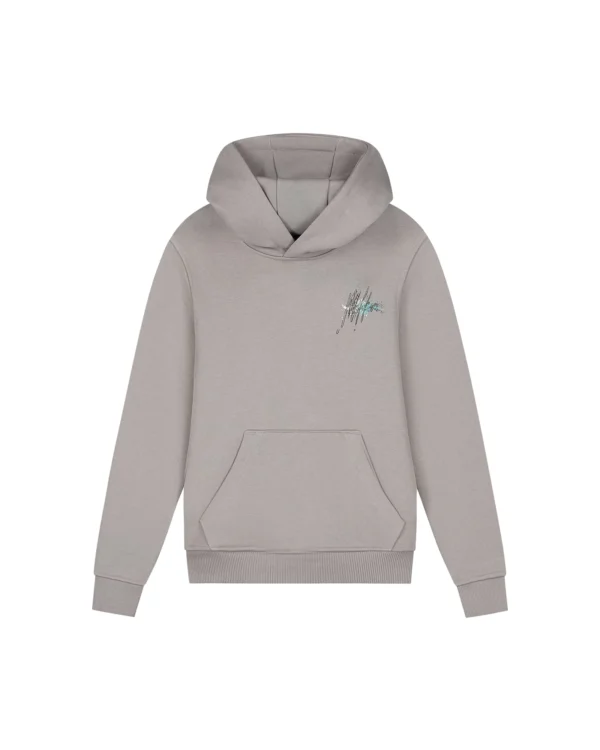 Malelions Splash Hoodie Grey Brown