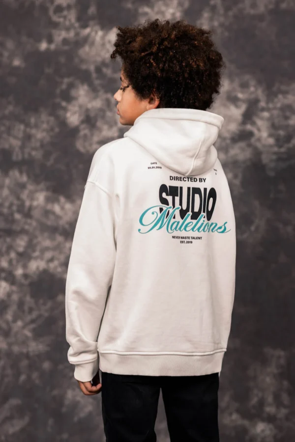 Malelions Studio Hoodie White - Image 2
