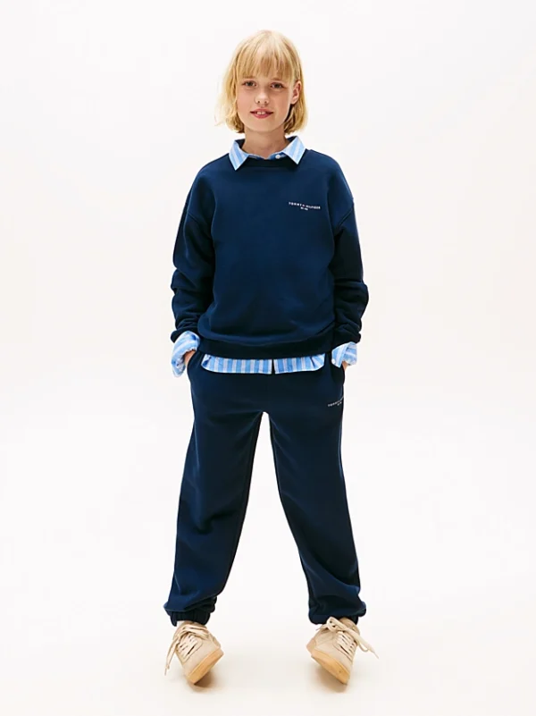 Tommy Hilfiger Set van fleece jogger en sweatshirt Navy