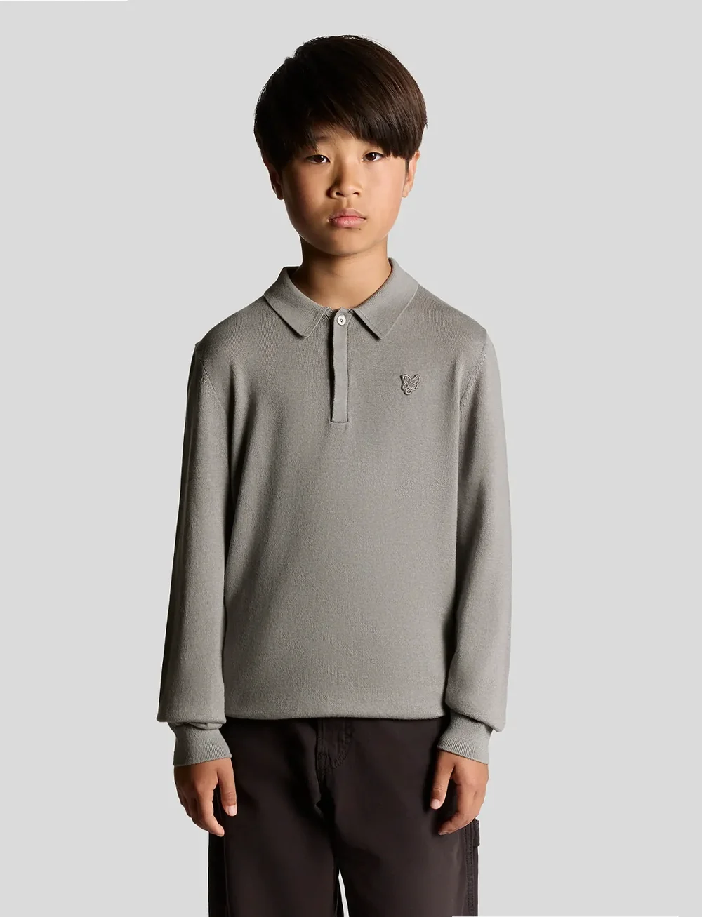Lyle & Scott Knitted Polo Grey