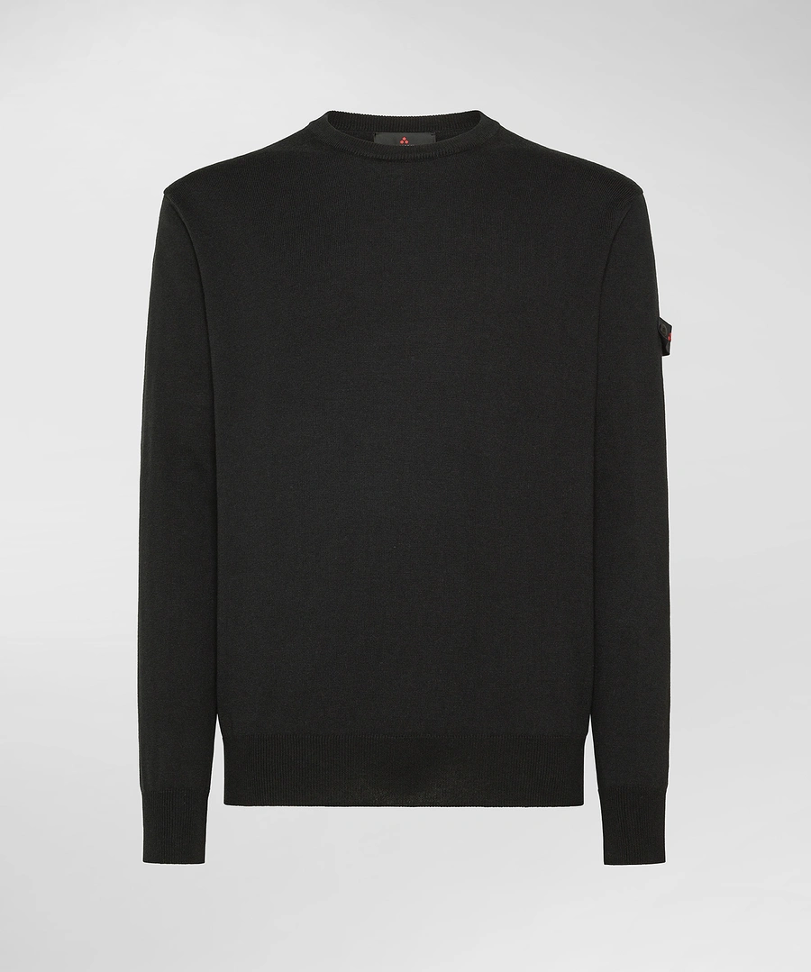 Peuterey Wool crew-neck sweater Black