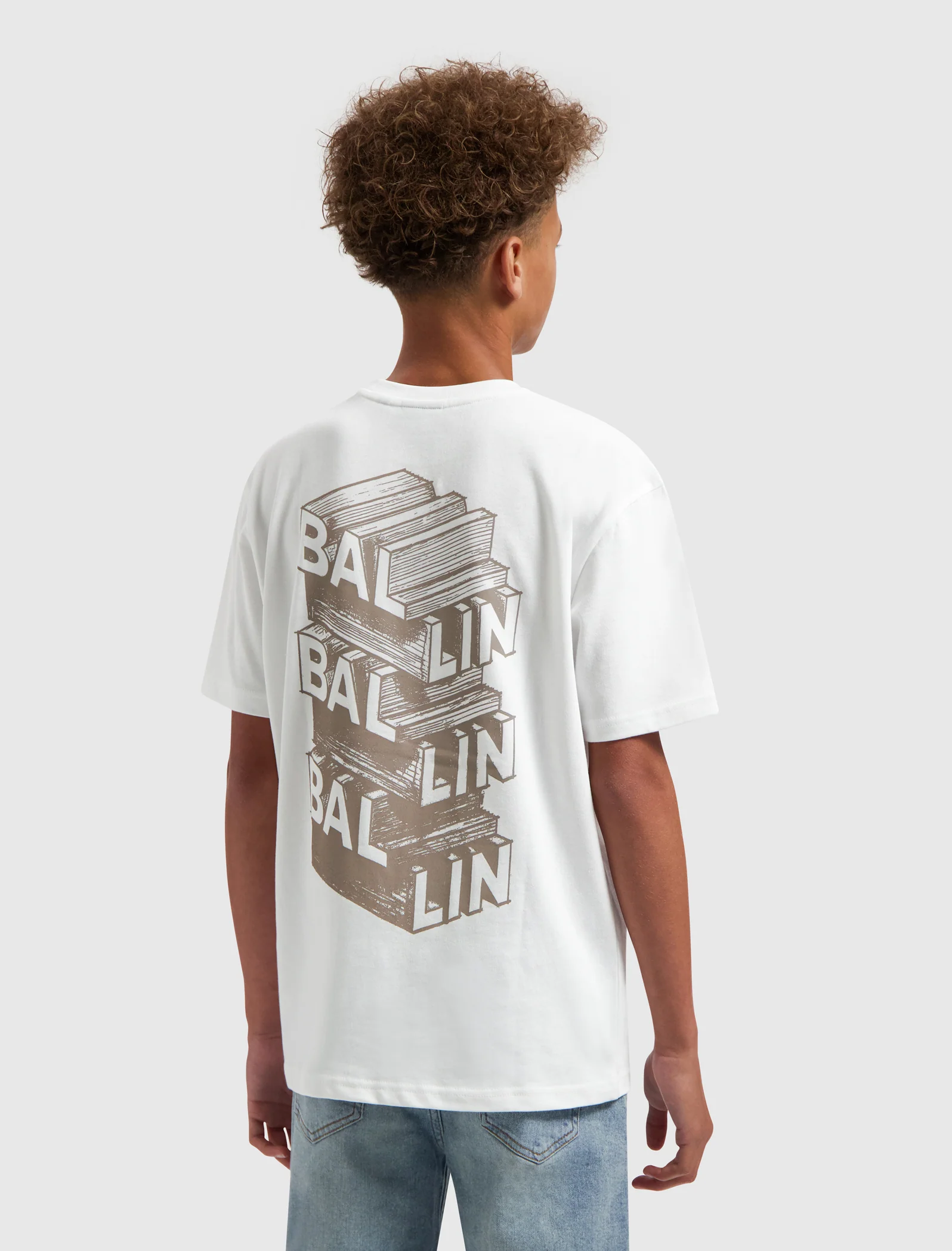Ballin Stacked Logo Sketch T-shirt White