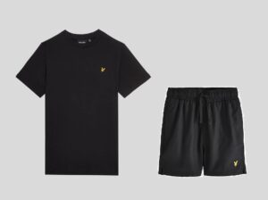Lyle & Scott Set T-Shirt & Swim Shorts Black