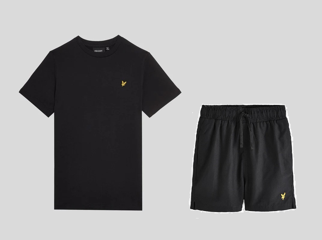 Lyle & Scott Set T-Shirt & Swim Shorts Black