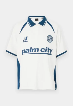 JACK & JONES JCOCLUB RIBBED FOOTBALL  Polo White