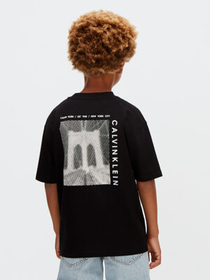 Calvin Klein T-shirt met grafische print achter Black
