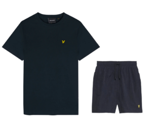 Lyle & Scott Set T-Shirt & Swim Shorts Navy
