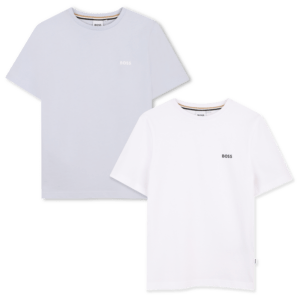 BOSS Set van 2 T-shirts LICHT BLAUW WIT