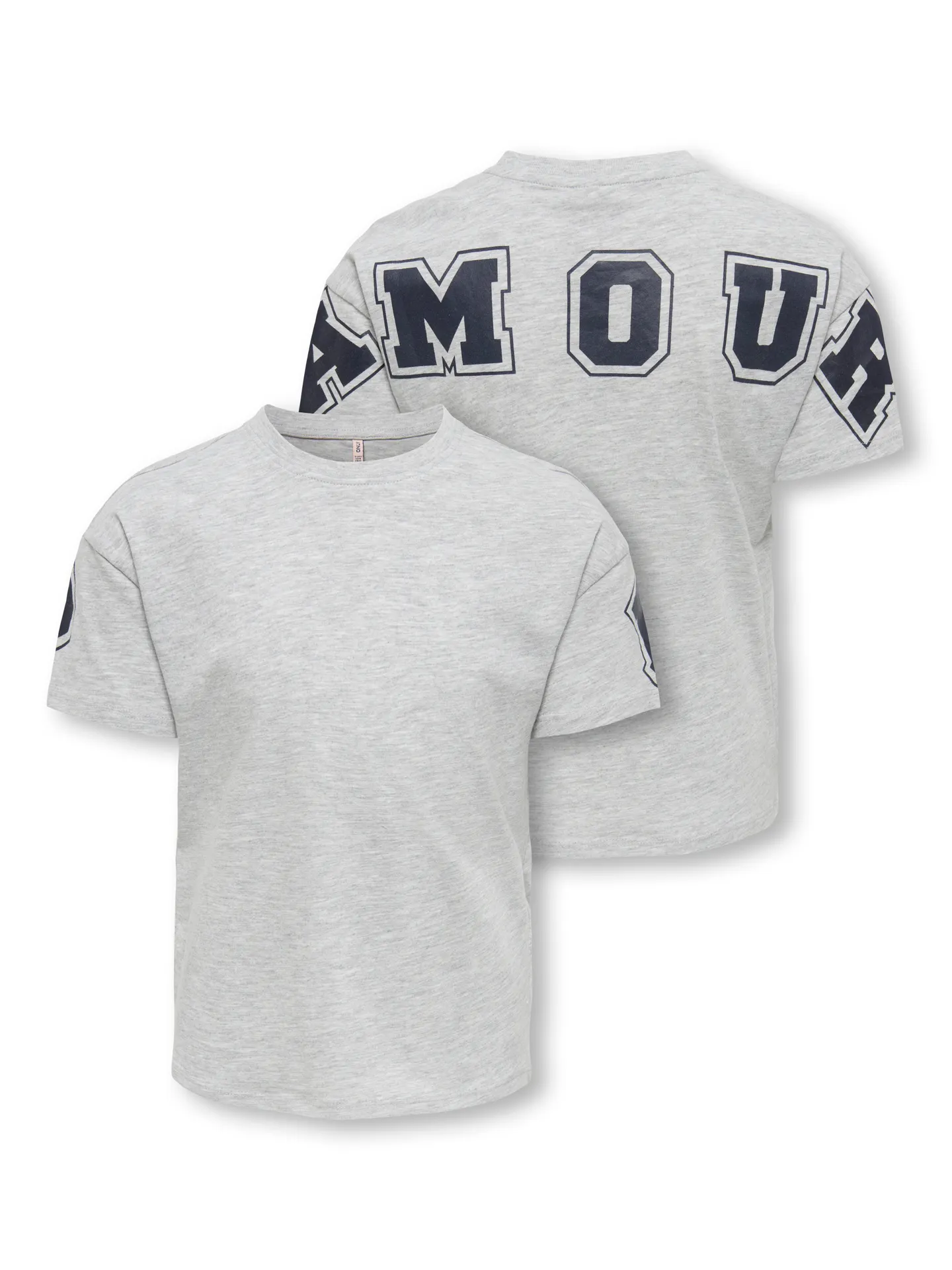 ONLY T-shirt KOGAMOURA Light Grey Melange