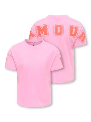 ONLY T-shirt KOGAMOURA Begonia Pink