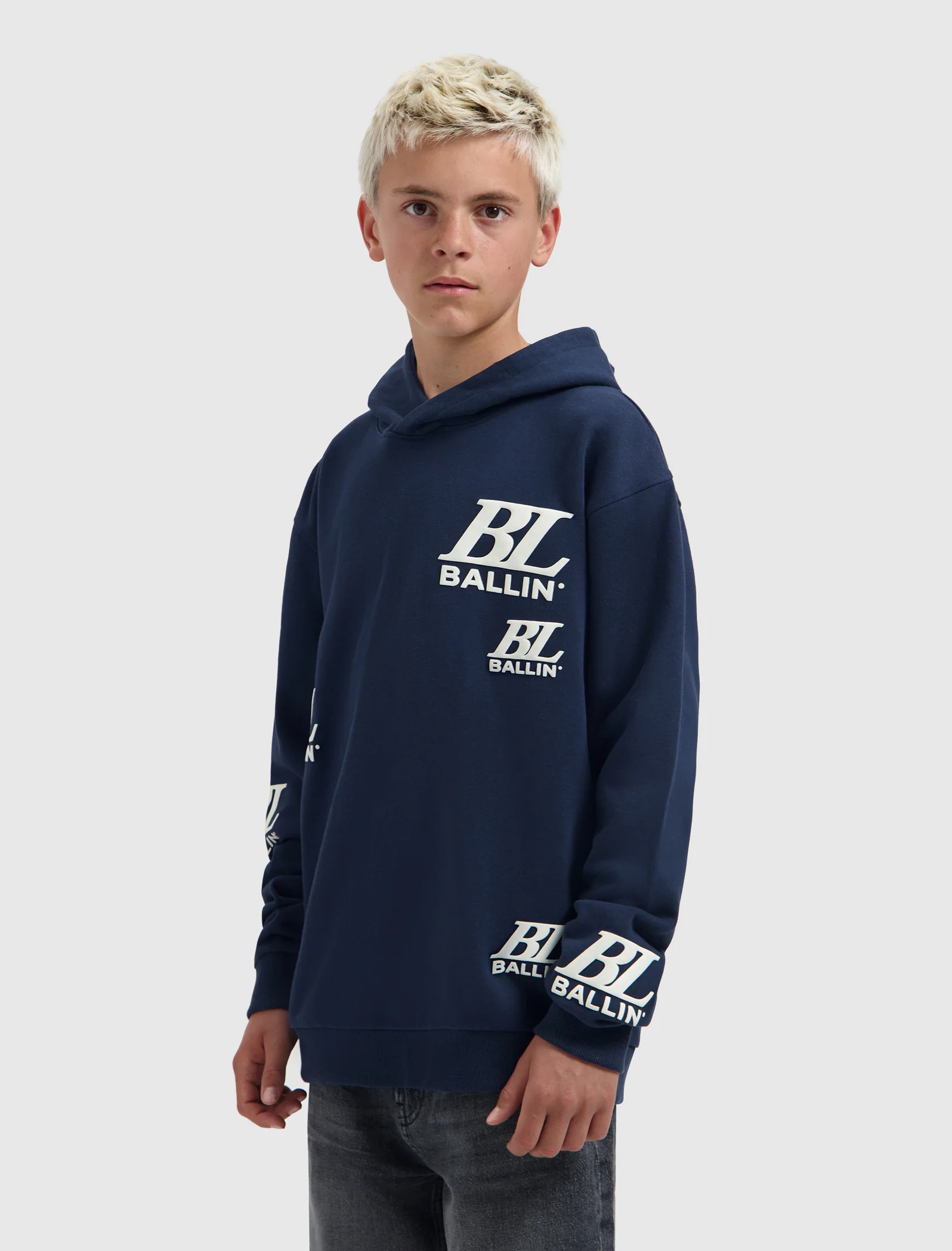 Ballin Multi-Monogram Hoody Navy