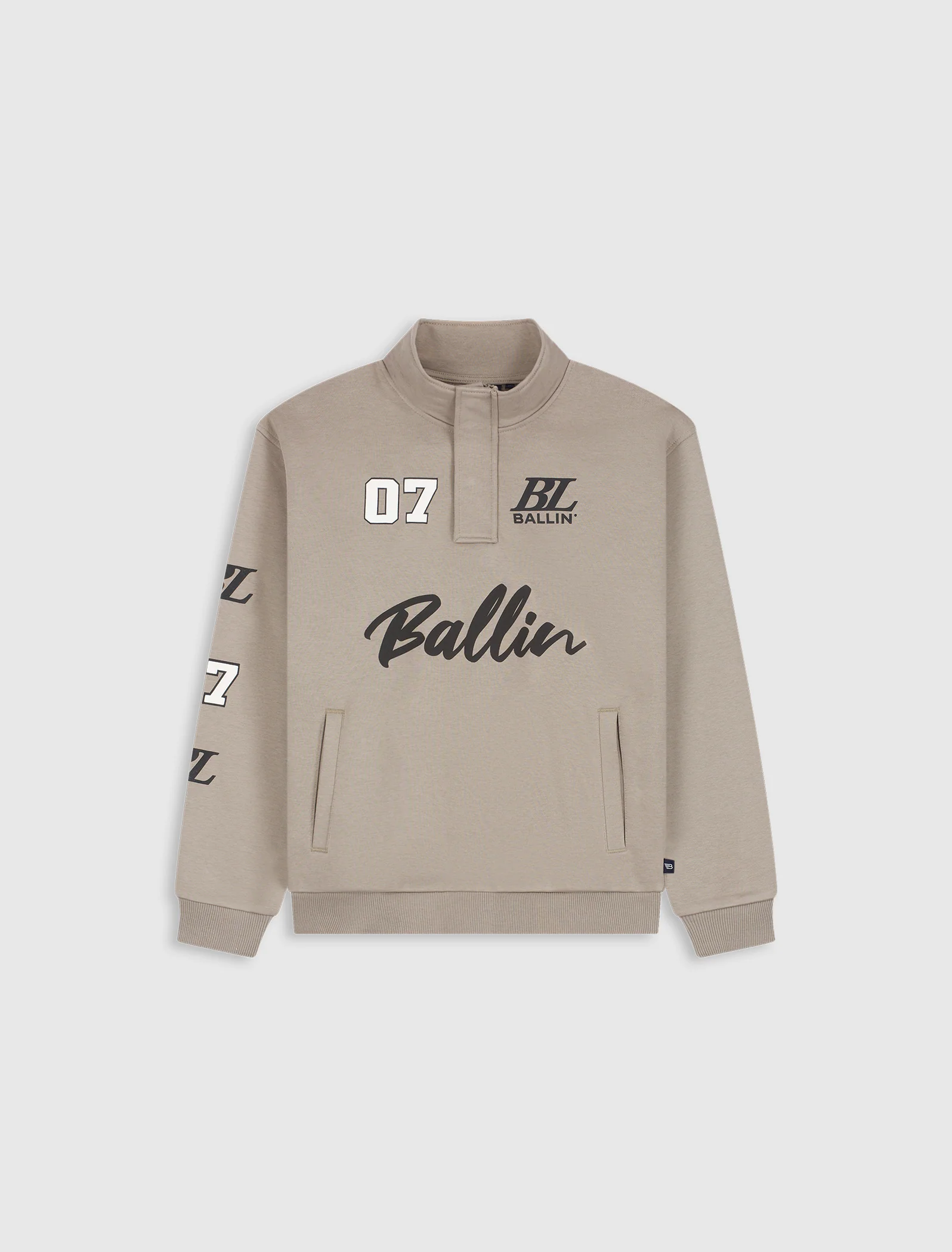 Ballin Halfzip Sweatshirt Taupe