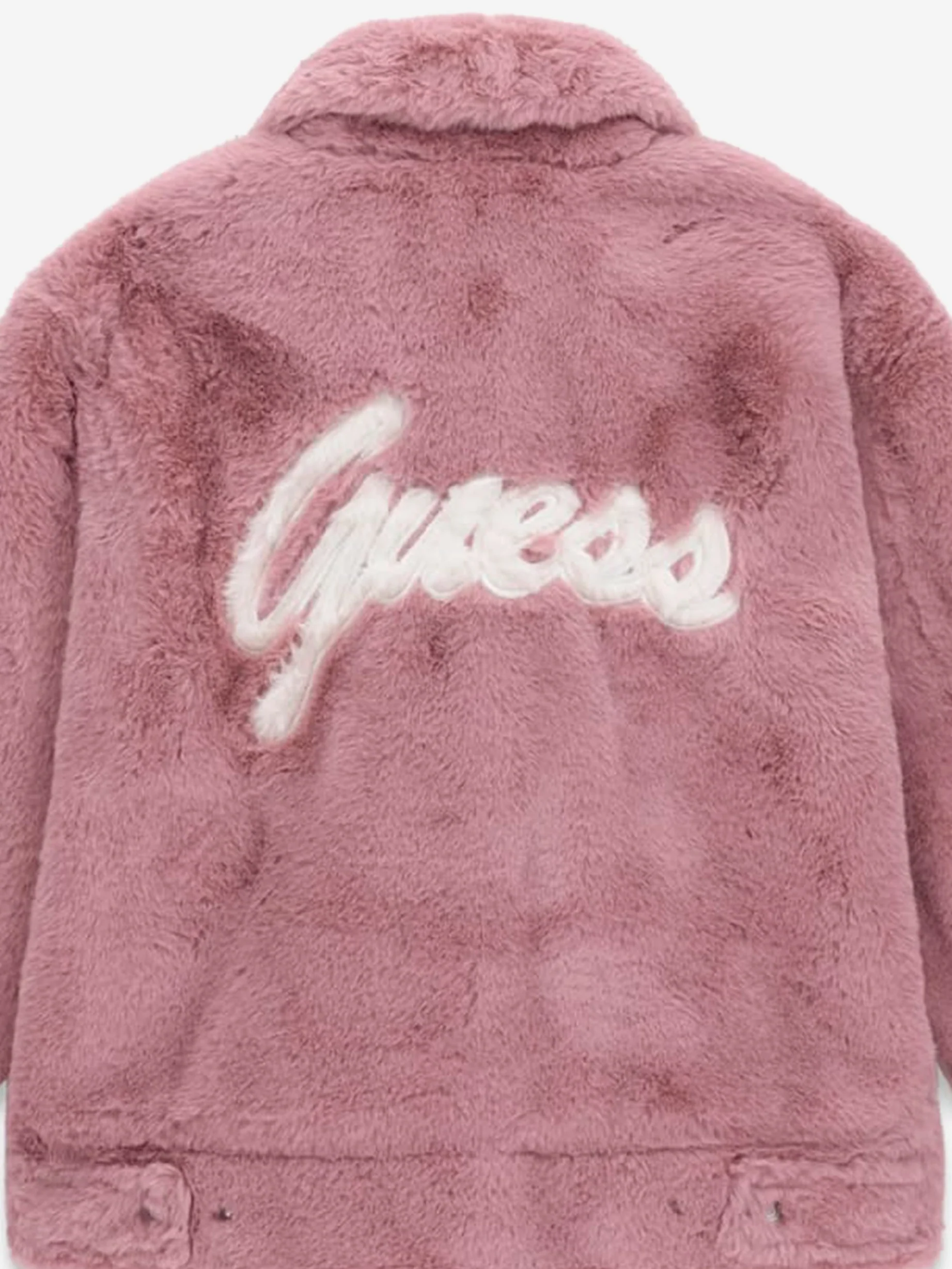 Guess Faux Fur Jacket in Pink - Afbeelding 2