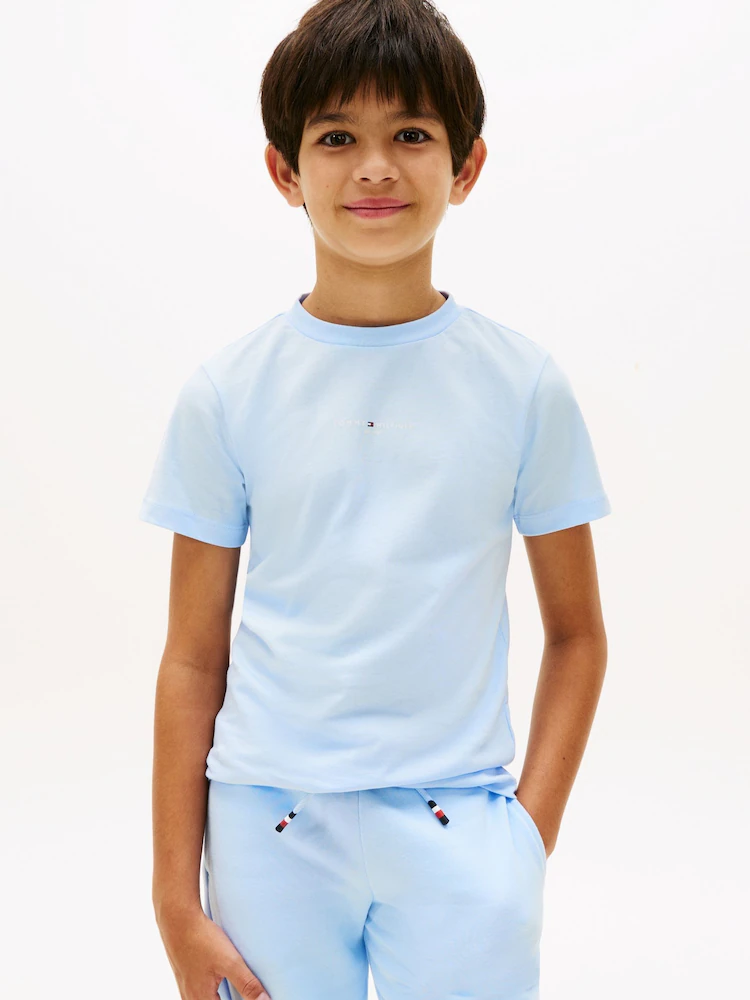 Tommy Hilfiger Essential Logo T-Shirt And Shorts Set blue