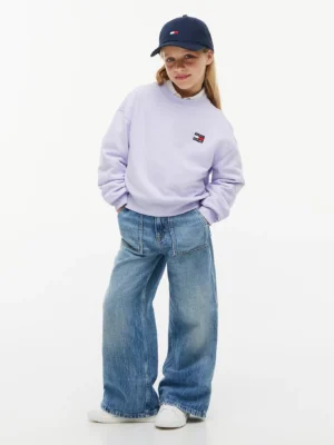 Tommy Hilfiger Flag Logo Crew Neck Sweatshirt lavender