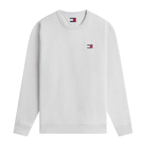 Tommy Hilfiger Flag Logo Crew Neck Sweatshirt Grey