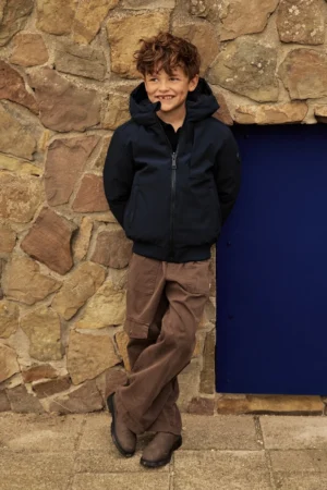 AIRFORCE HOODED REVERSIBLE JACKET Dark Navy Blue