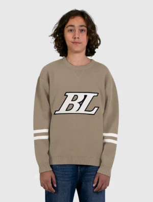 Ballin Ice Hockey Crewneck Knit Taupe