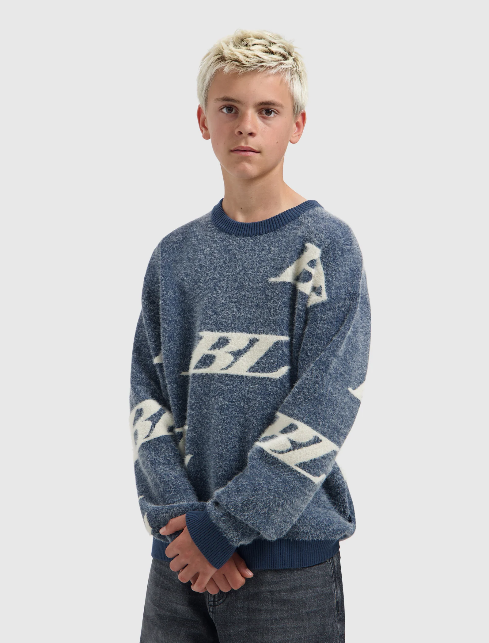 Ballin Multi-Monogram Crewneck Blue