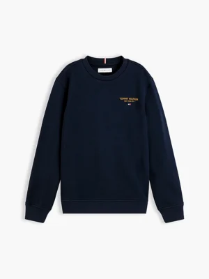 Tommy Hilfiger Sweatshirt met logo en geborduurde vlag Navy Blue